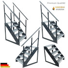 Treppe Freistehend Geländer 5 Stu. Seiten Pulverlackiert H:95cm